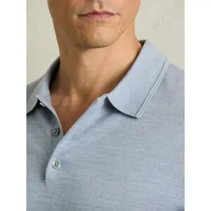 REISS MANOR Merino Wool Short Sleeve Polo Shirt
